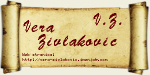 Vera Zivlaković vizit kartica